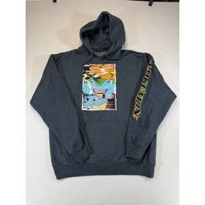 Pokémon Hoodie Charmander Bulbasaur Squirtle Graphic Pullover Men’s Medium